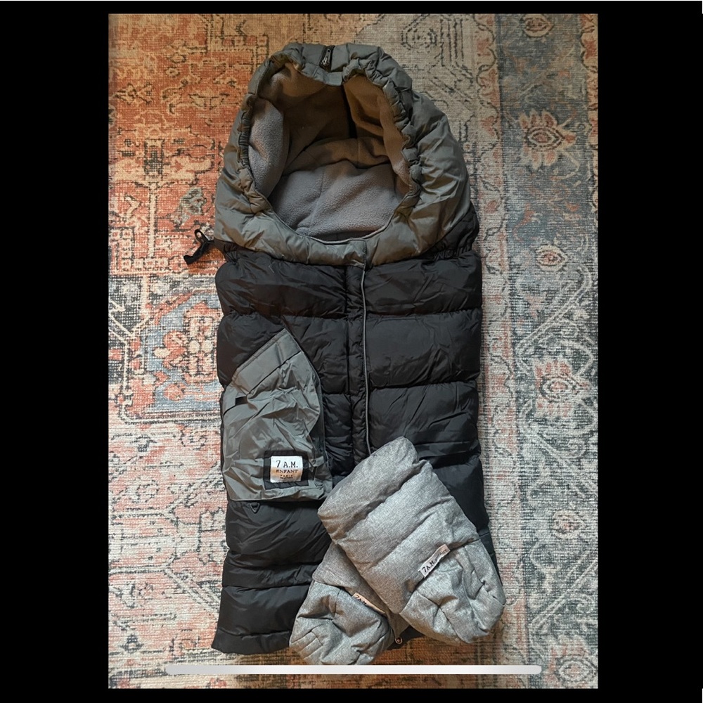 7AM Enfant stroller blanket with stroller gloves